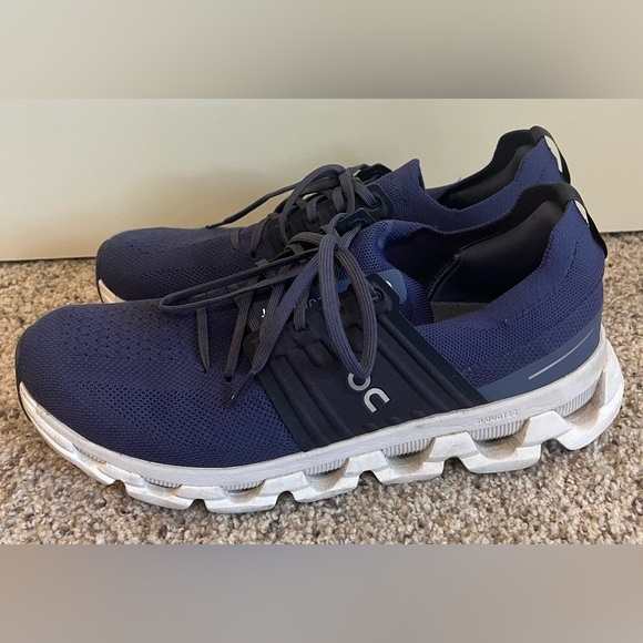 On Running Men Sz. 11.5 Cloudswift 3 Denim/Midnight Running Athletic Shoe - Picture 3 of 12